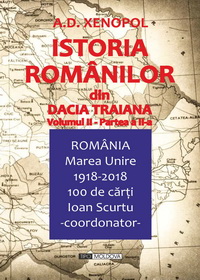 coperta carte istoria romanilor din dacia traiana, v2 p2 de a. d. xenopol
